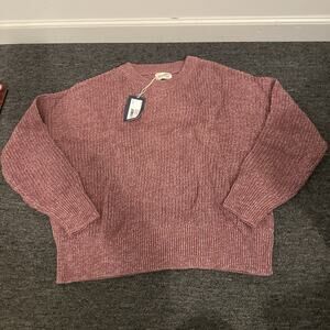 Universal Thread M Womens Knit Sweater Pink Red White Mixed Colors Size XXL